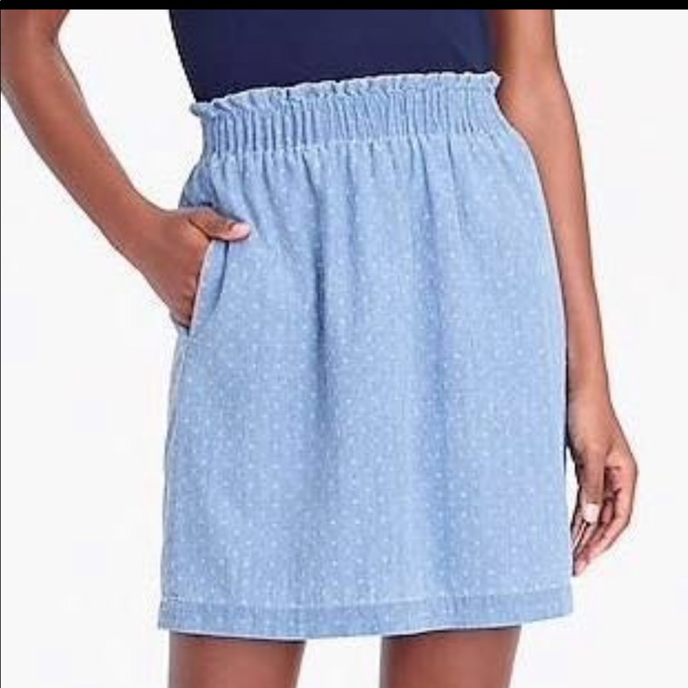 I Crew indigo dobby pocket sidewalk skirt